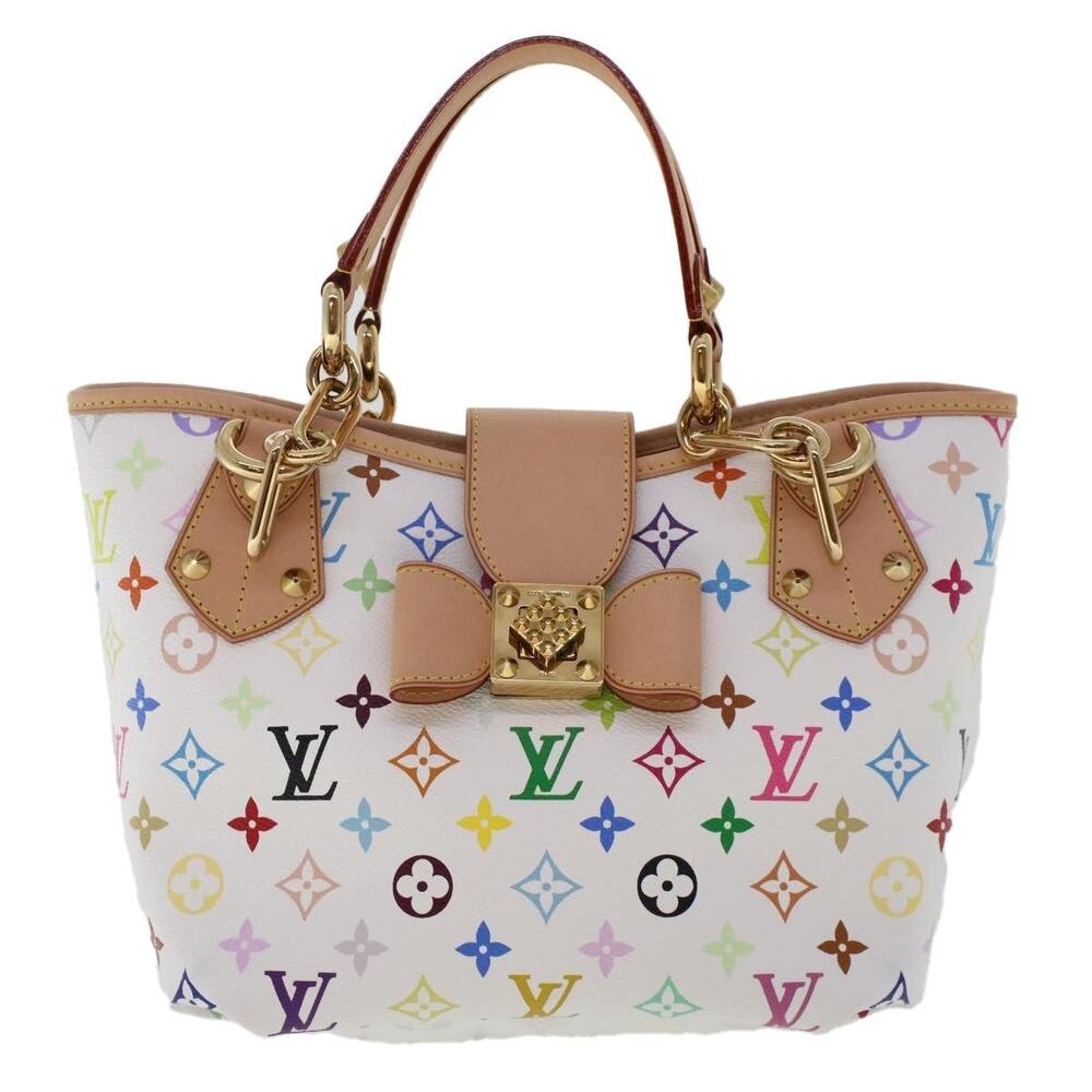 Louis Vuitton Monogram Multicolor Annie MM Tote Bag White